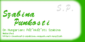 szabina punkosti business card